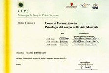 Corso di formazione in psicologia del corpo nelle arti marziali (clicca per ingrandire)